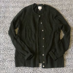 Army green cardigan